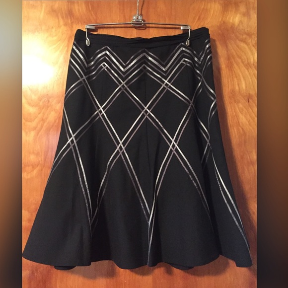 The Limited Dresses & Skirts - Limited Black Skirt with silver ribbon detail